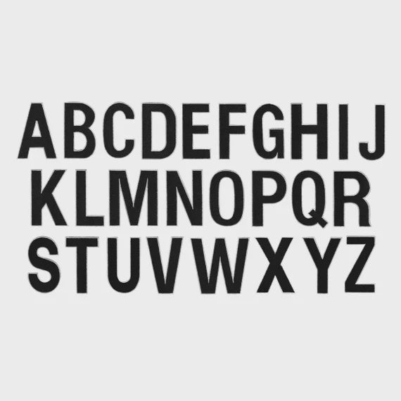 Boat Rego Letters & Numbers - 200mm Black