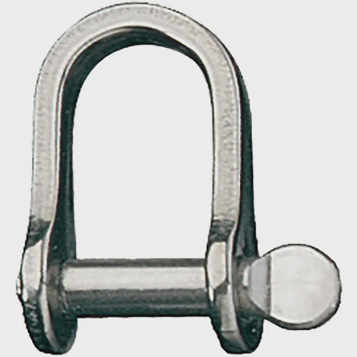 RF617  Stainless Steel D Shackle, 1/4" Coined Pin