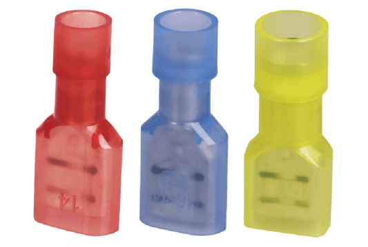 Quick Connect Female Nylon Copper Sleeve (Quick Connect Female Blue Fully Insulated Nylon 6mm/0.8mm) - each
