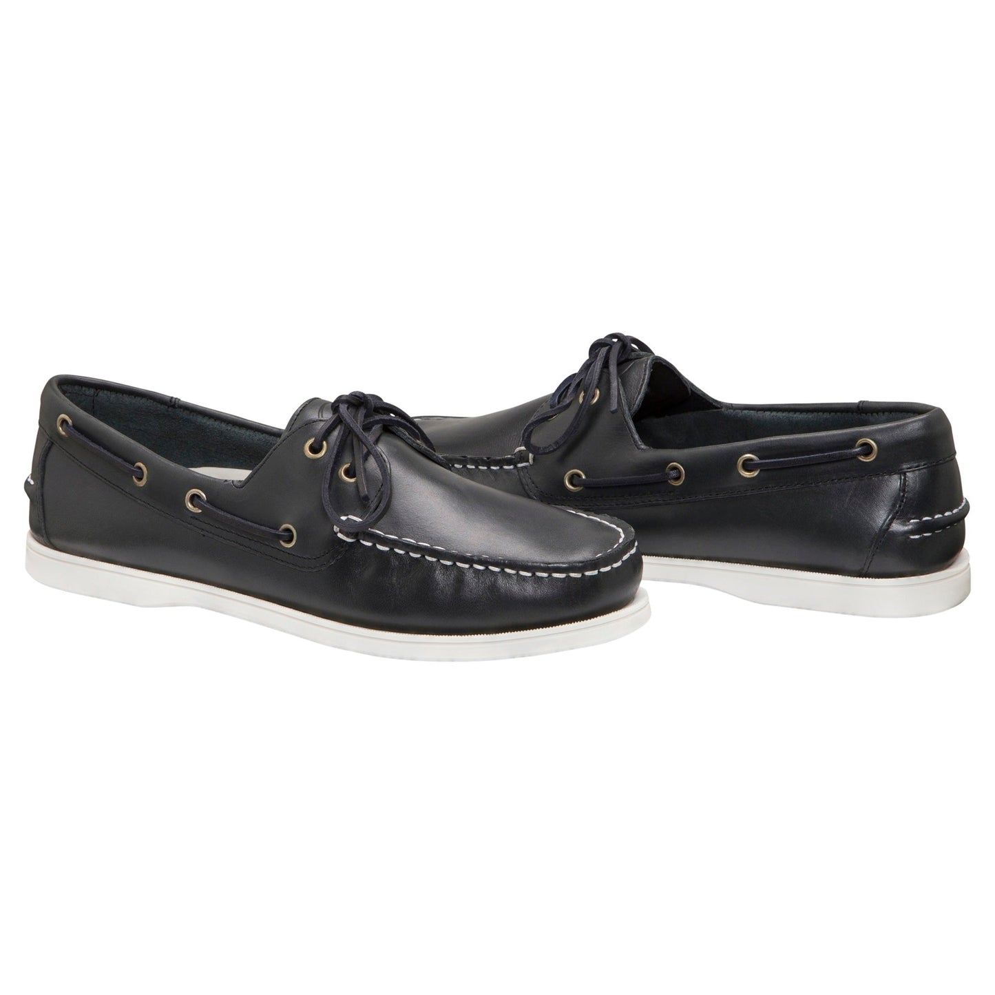 Flinders Leather Deck Shoe - Navy