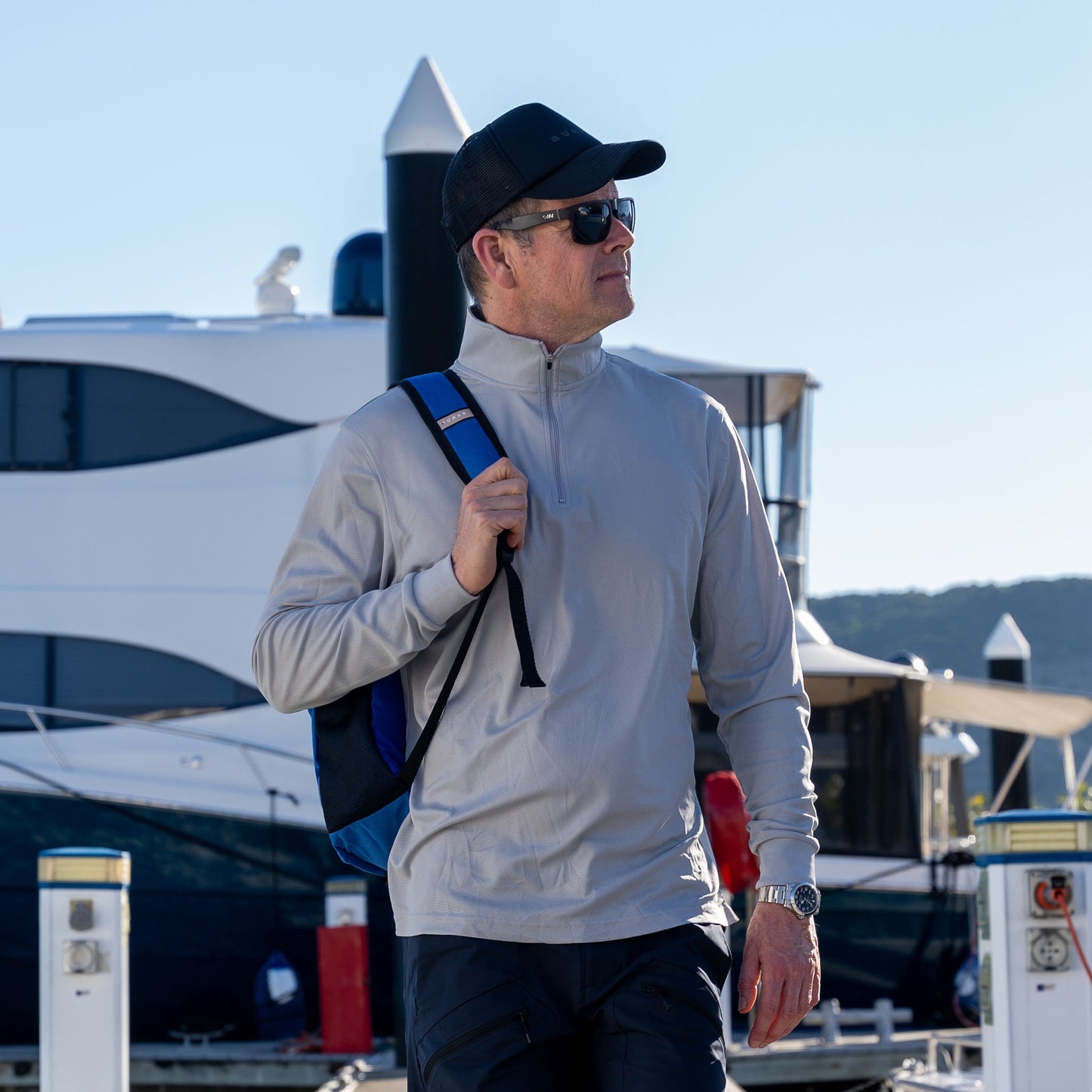 Signature Long Sleeve Polo - Light Grey