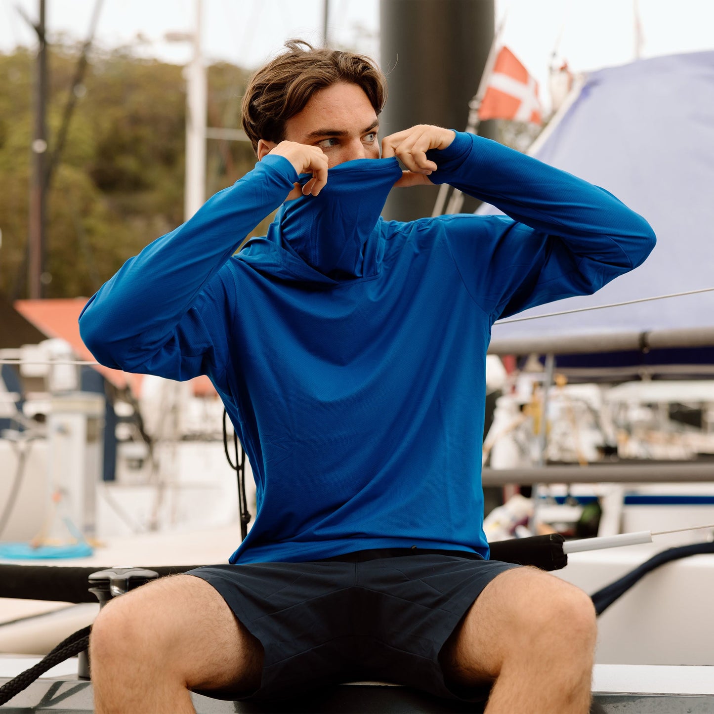 Hooded Sun Shirt - Blue